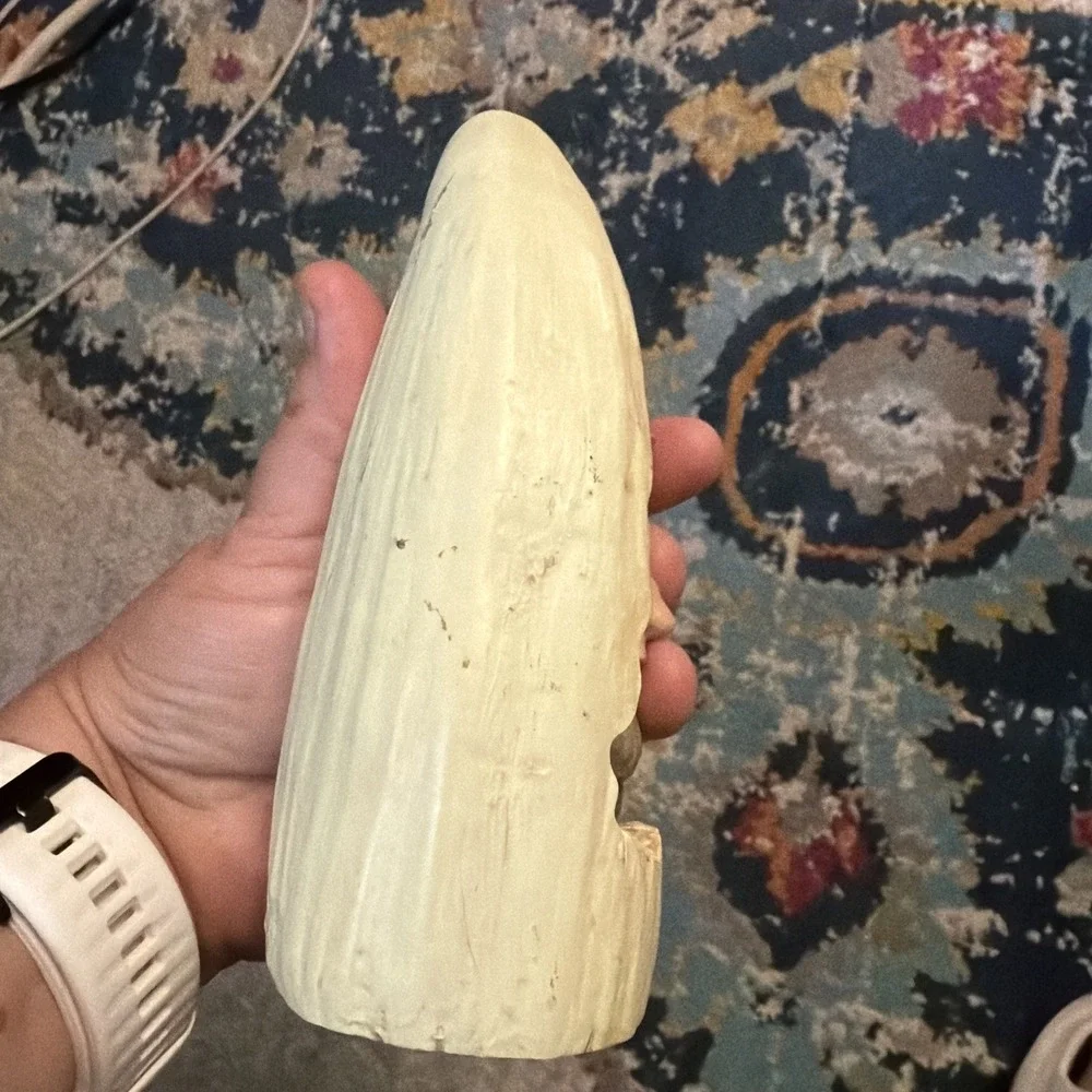 Vintage Faux Whale Tooth with Carved Sailor Nautical Figurine 6